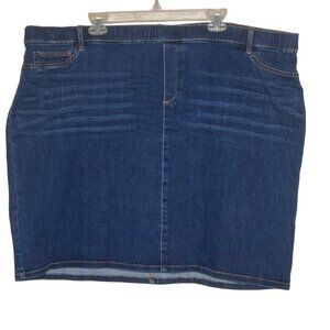 J.Jill Womens Plus Size 4X Stretch Denim Pencil Skirt With Back Pockets